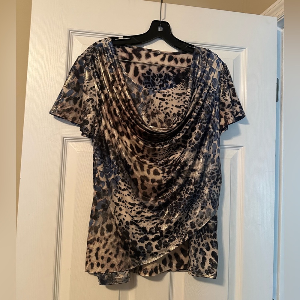 Leopard spot blouse size medium